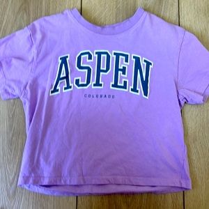 purple Aspen, Colorado crop top